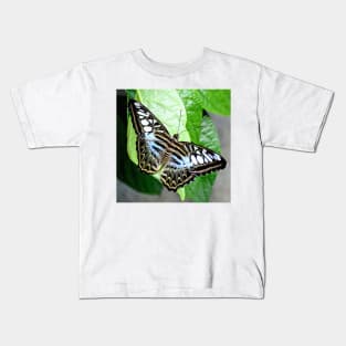 Blue Tiger Butterfly Kids T-Shirt